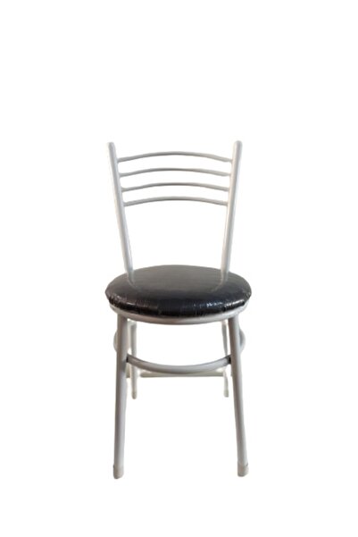 yılmaz masacılık Tatlı 4 Adet Siyah Mutfak Bahçe Sandalyesi