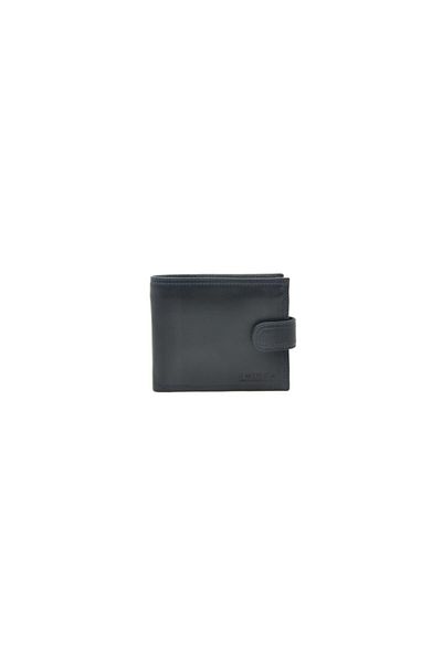Eminsa Navy Blue Leather Clip Men's Wallet