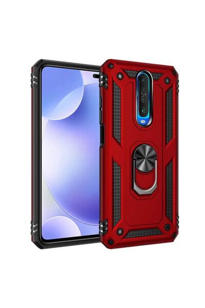 HTstore غطاء حماية لهاتف Xiaomi Redmi K30 - أحمر