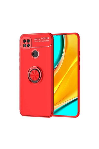 HTstore غطاء حماية سيليكون لهاتف Xiaomi Redmi 9c - أحمر