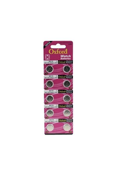 Oxford Ag10 Lr1130 389 Alkaline Düğme Pil 10 Adet 661127