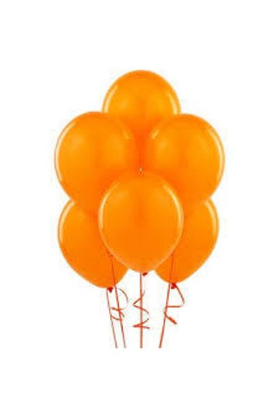BalonEvi 10 Orange Metallic Balloons - 12 Inch