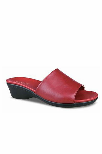 Ceyo 9922-12 Orthopedic Wedge Sole Women's Red Slippers