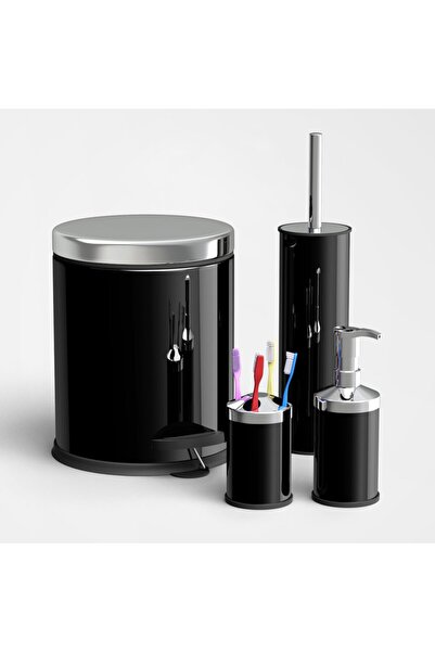 Vinoks Şık Tasarım Paslanmaz Çelik Çöp Kovalık Fırçalık Sıvı Sabunluk Diş Fır...