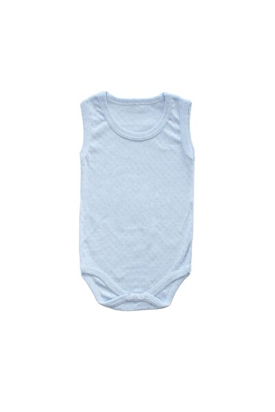 bebegen بدلة قطعة واحدة من قماش الجاكار باللون الأزرق للأطفال للجنسين مع مشاب...