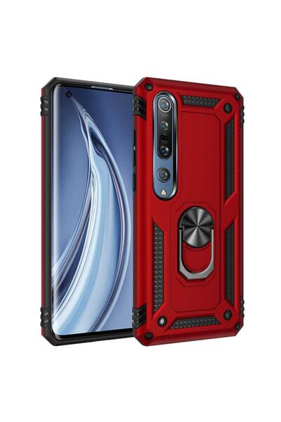 HTstore غطاء حماية لهاتف Xiaomi Mi 10 - أحمر