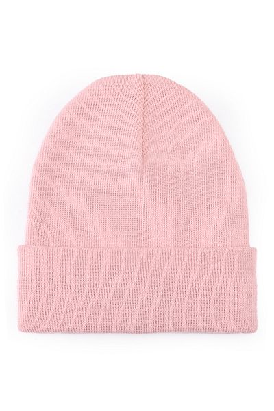 BabyCoco Basic Beanie Knitwear Φθινοπωρινή Χειμερινή Πούδρα Ροζ Unisex