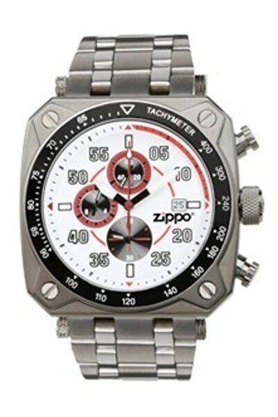 Zippo Unisex Gümüş Renk White Face Chrono Sport 45020