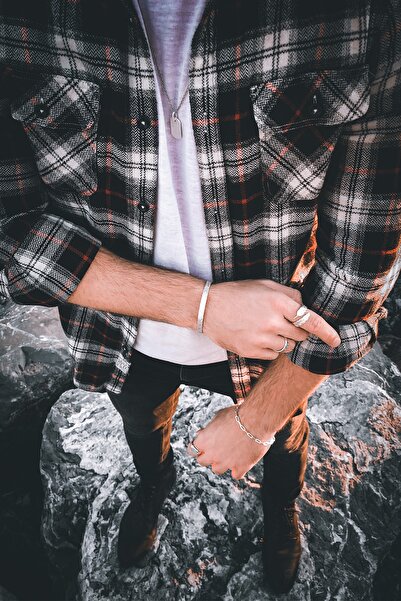 Spark Atölye Erkek Gümüş İtalyan Zincir Bileklik