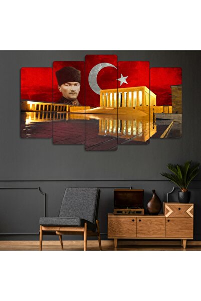 EVLOYA Mustafa Kemal Atatürk - 5 Parçalı Tablo