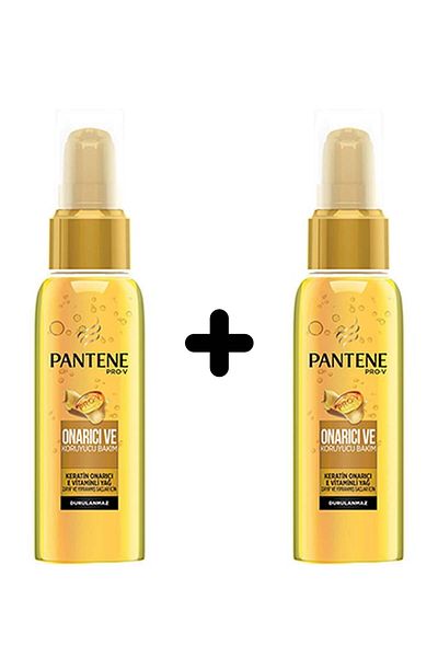 Pantene Hair Care Oil with Keratin Extract Repairing Vitamin E for Damaged Hair 2 Pack (2x100 Ml)