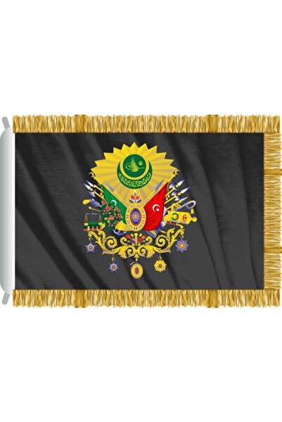 Rekbay Siyah Saçaklı Osmanlı Bayrağı Sancak 50x75 cm