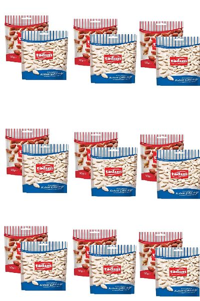 Tadım Roasted Salted Peanut 90 Gr X 9 Pieces Salt-Free Pumpkin Seeds 80 Gr X 9 Pieces