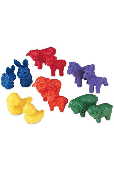 Learning Resources Farm Animals Counters 4 Colors 48 Pieces