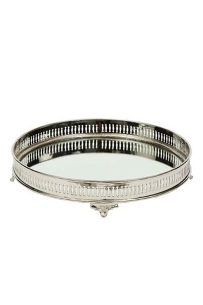 Vitale Aynalı Dekoratif Tepsi 32x6 cm Ak.gu0058