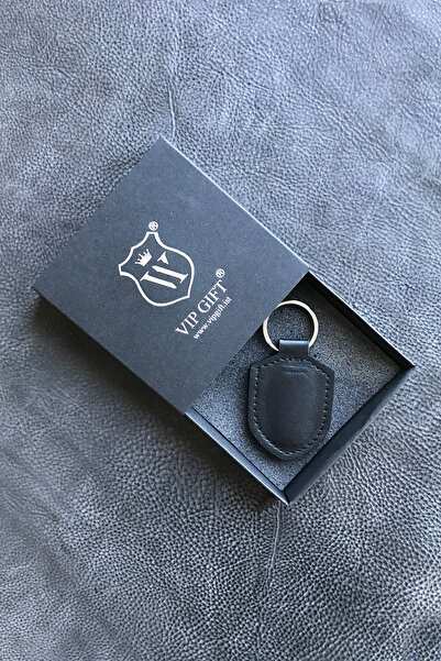 Özel Tasarım سلسلة مفاتيح Beyazıt Cevşen Dualı - لون أسود، جلد عمود حقيقي