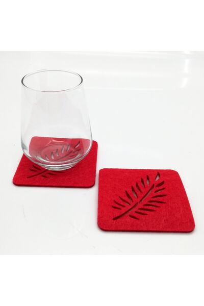 Lora Davet Podmetač Podmetač od filca, kvadratni, crveni