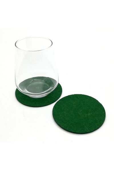 Lora Davet American Serving Coaster Felt Round green