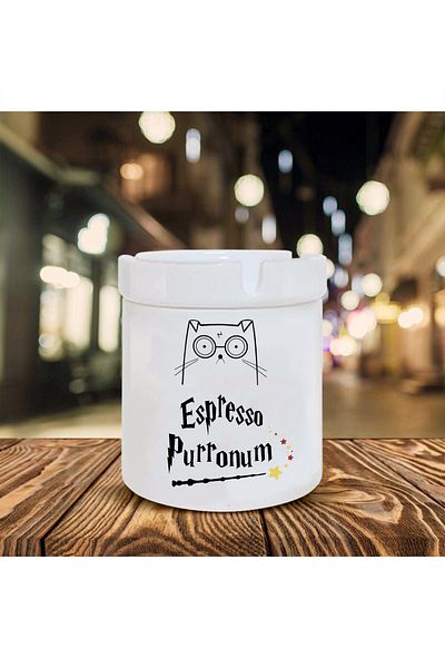 Kumbara Hediyelik Κεραμικό τασάκι εσπρέσο με στάμπα Purronum
