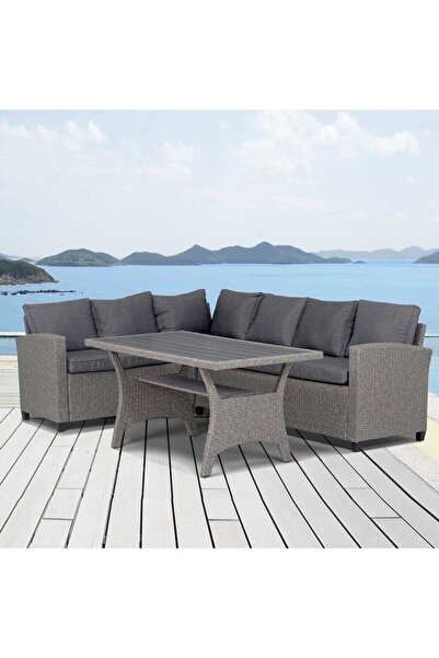 Sadece Nette Rattan Köşe Oturma Grubu, Bahçe Köşe Oturma Grubu