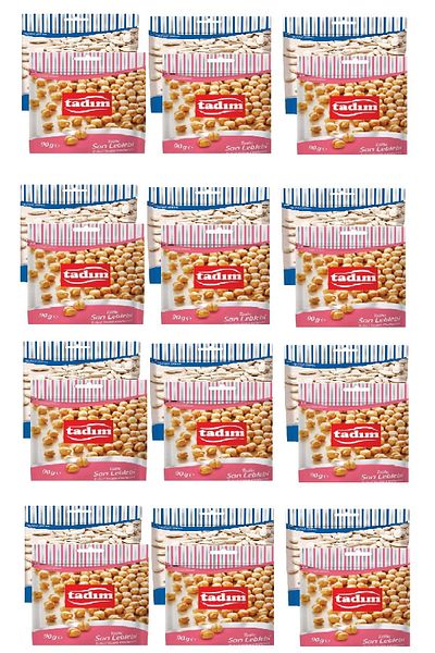 Tadım Yellow Chickpeas Salted Pumpkin Seeds - 80 g X 12 Pieces, Unsalted 90 g X 12 Pieces