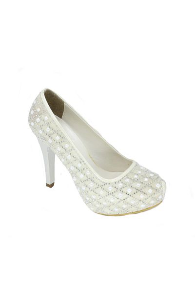TRENDYSHOES Thick Heeled Platform Rhinestone Shoes