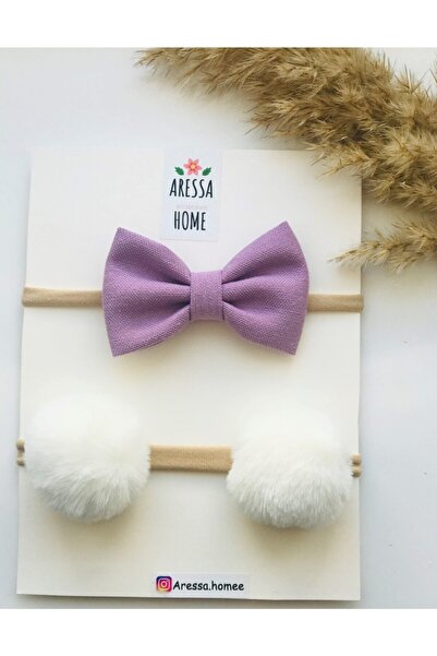 Aressa طفلة طفلة القطن مزدوجة القوس بوم بوم باندانا الشعر الفرقة