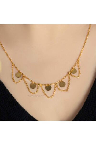 Mücevher Dünyası 22 Ayar Pullu Altın Kolye