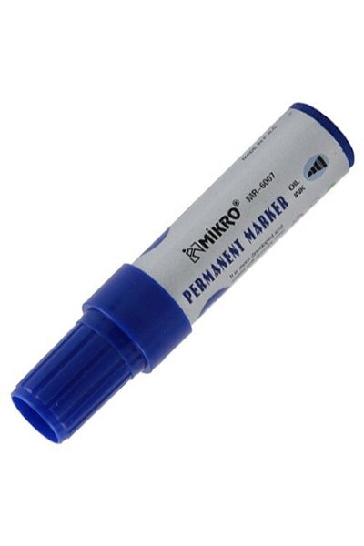 Mikro 6007 Marker Jumbo Permanent Pen 7 mm Blue (12 Pieces Box)