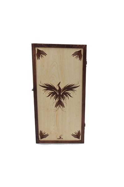 Simya Oyun Aletleri Alchemy Figure Phoenix - Backgammon, Maple Wood Veneer (Handmade)