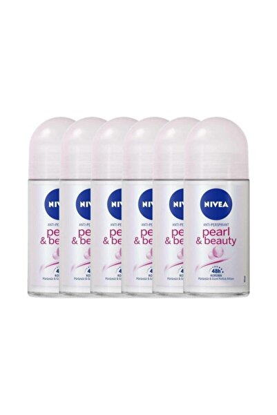 NIVEA Pearly Beauty Roll On Kadın 50 ml 6'lı Avantaj Paket
