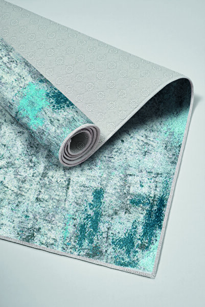 Alanur Home Set de toaletă digital pentru baie cu bază anti-alunecare Alanur Trend Kt495 Albastru