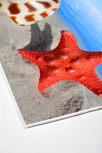 Alanur Home Alanur Trend Non-Slip Base Digital Bathroom Set Kt437 Blue