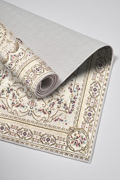 Alanur Home Alanur Trend Non-Slip Base Digital Bathroom Set Kt457 Cream