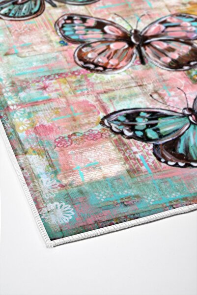 Alanur Home Alanur Trend Non-Slip Base Digital Bathroom 2-Piece Toilet Set Kt417 Turquoise