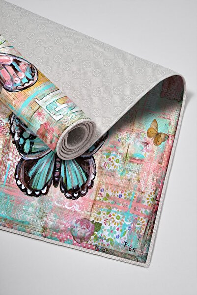 Alanur Home Alanur Trend Non-Slip Base Digital Bathroom 2-Piece Toilet Set Kt417 Turquoise