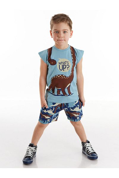 Denokids Αγόρια καλοκαιρινό σετ - Titan T-shirt και σορτς CFF-21Y1-039