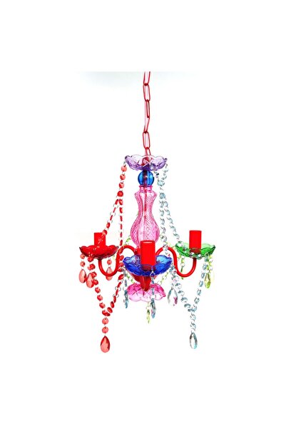 Bun Design 3 Kollu Soft Renkli Avize