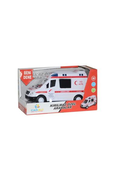 Genel Markalar CNL-9999 Işıklı Sesli Pilli Ambulans - Beyaz Renk