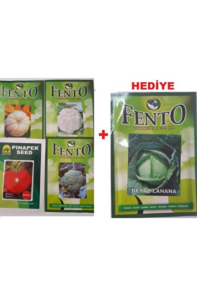 Fento Bal Kabağı Tohumu +Karnıbahar Tohumu+Brokoli Tohumu +Domates Tohumu