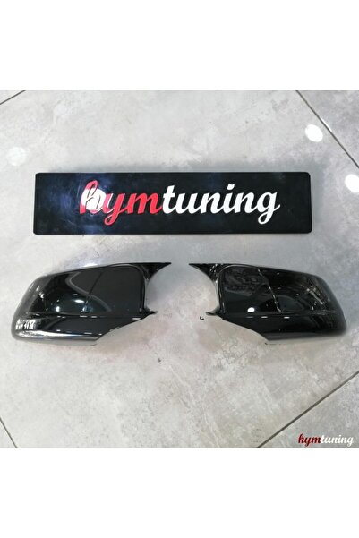 HYM TUNİNG Bmw F10 Yarasa Ayna Kapağı - Parlak Siyah, Sinyalsiz Aynalar Için