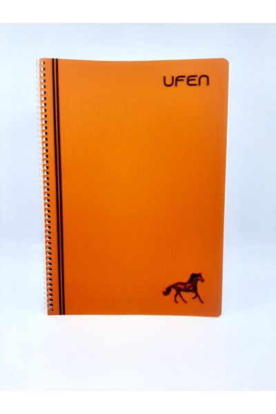 UFEN دفتر ملاحظات مدرسي على شكل حرف U - غلاف بلاستيكي، دفتر ملاحظات حلزوني على شكل حرف A4 (قطعة واحدة)