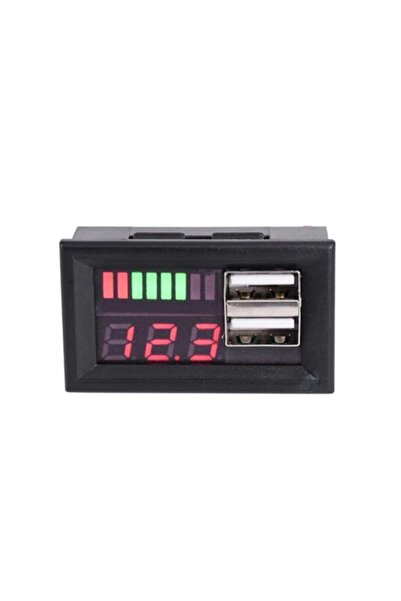 MYROBOTECH Kırmızı Led Dijital Ekran Voltmetre Usb 5v 2a Çıkış Dc 12v