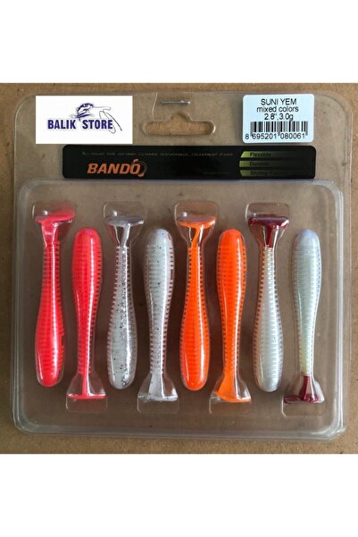 Bando Silikon Balık 75mm 3gr 8li Paket