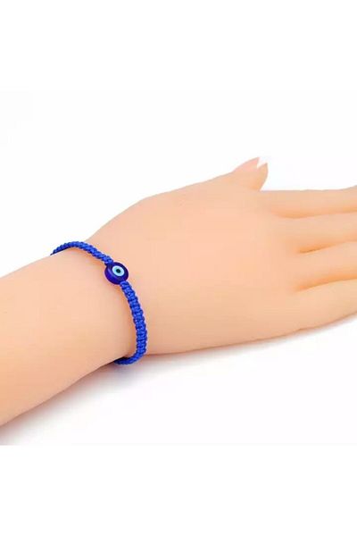 platin hediyelik 2 Pieces Evil Eye Bead Macrame Bracelet Couple Lover Bracelet