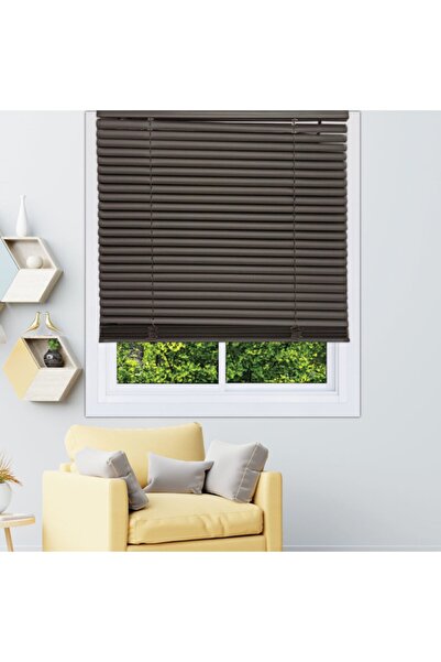 Genel Markalar Gri Pvc Jaluzi Stor Perde 25 mm 60x160 cm