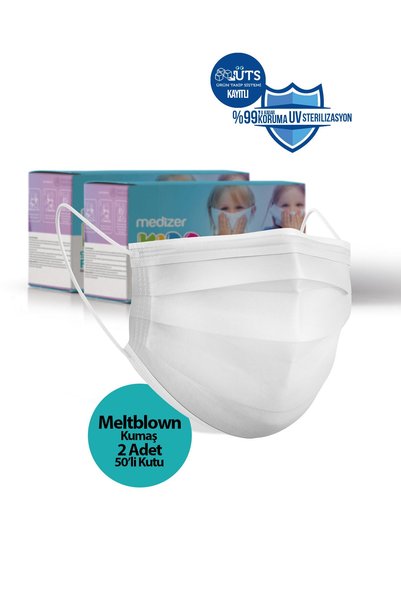 Sabomar Medizer Ultrasonik Cerrahi Çocuk Maskesi 3 Katlı Meltblown Kumaş 100 ...