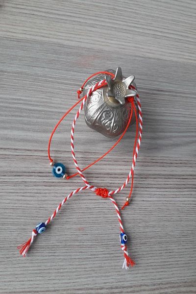 Shepidi Women's Red 2-Piece Evil Eye Beaded Martenchia Bracelet Set