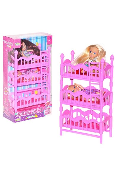 Genel Markalar K899-38 Üç Ranzalı Bebekli Oyun Seti -halitcan