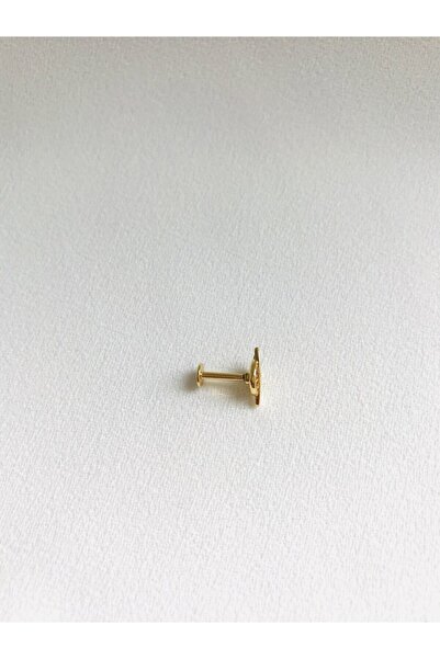 Okkostore Cerrahi Çelik Kadın Gold Rengi Gezegen Tragus Kıkırdak Piercing 6mm